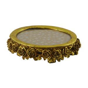 11" ROUND GOLD TRAY