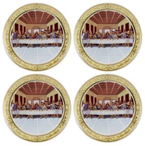 4-PC 9.5" PLATES, LAST SUPPER