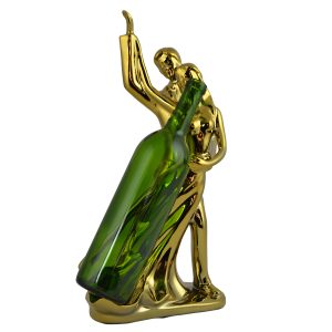16X8X6 GOLDEN DANCING COUPLE BOTTLE HOLDER