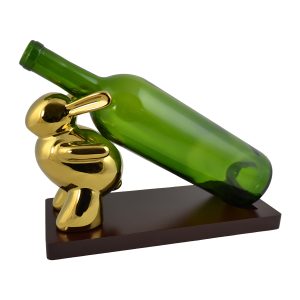 10X7X4 GOLDEN RABBIT BOTTLE HOLDER