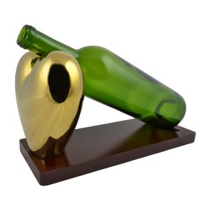 11X4X6 GOLDEN HEART BOTTLE HOLDER
