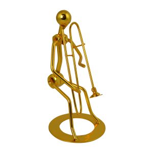 7" GOLD TROMBONE PLAYER