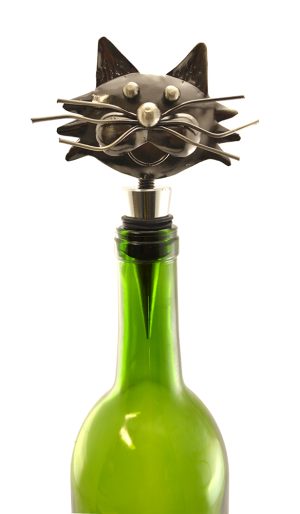 5" CAT WINE STOPPER