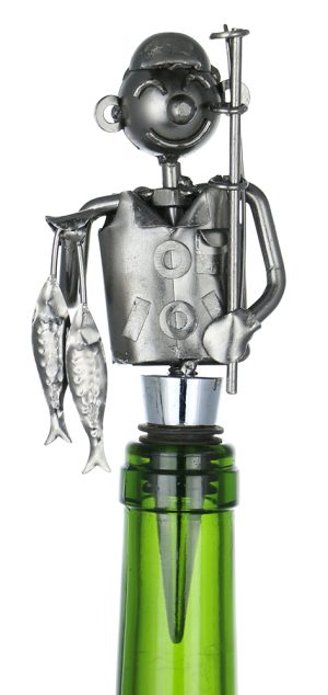 6" FISHERMAN WINE STOPPER