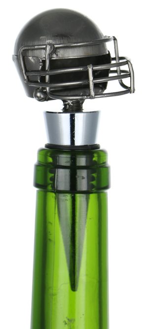 4" FOOTBALL HELMET WINE STOPPER