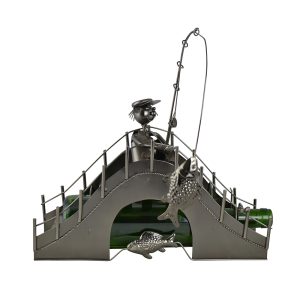 13X10 FISHERMAN ON BRIDGE BOTTLE HOLDER