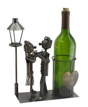 BOTTLE HOLDER, LOVERS BY LIGHT POST