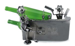 BOTTLE HOLDER, 13" COUPLE AT THE BAR