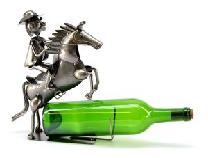 BOTTLE HOLDER, COWBOY ON HORSE