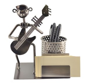 5.5X4X7.5 GUITAR PLAYER PEN & BIZ. CARD HOLDER