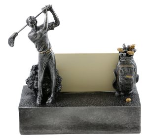 6X6 BIZ CARD HOLDER, GOLFER