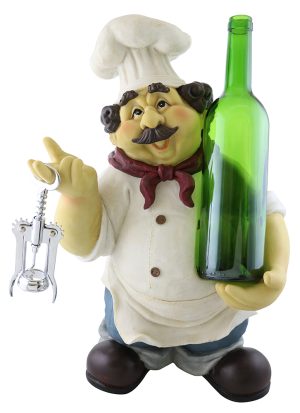 8" CHEF BOTTLE HOLDER W/ CORK OPENER