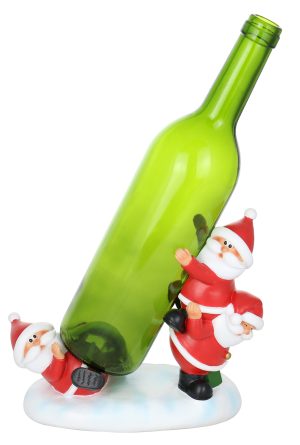 8X7 TUMBLING SANTA CLAUSES BOTTLE HOLDER