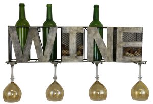 28X8X8 WALL UNIT FOR BOTTLES, CORKS, & WINE GLASSES