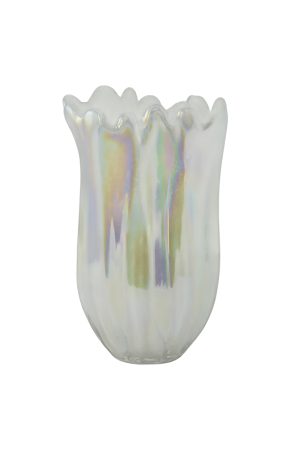 10" PEARL WHITE VASE