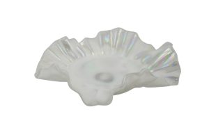 12X4 WAVED ROUND PEARL WHITE BOWL