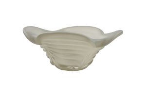 12" ROUND CREAM COLOR WAVED BOWL
