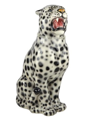 22" BLACK & WHITE LEOPARD
