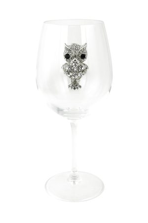 STEMMED WINE GLASS, OWL
