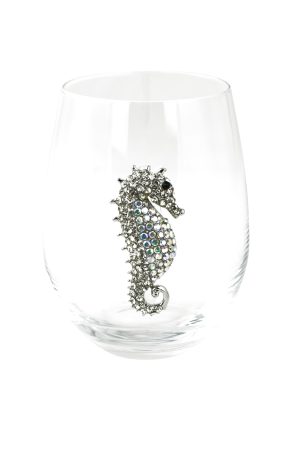 STEMLESS WINE GLASS, SEAHORSE