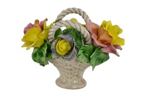 10X7 OVAL FLOWER BASKET W/ HANDLES