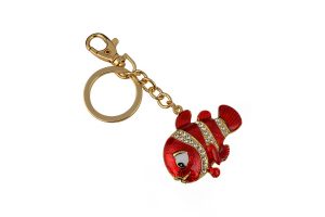 KEYCHAIN, GOLD & RED GOLD-FISH