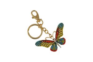 KEYCHAIN, MULTICOLOR BUTTERFLY