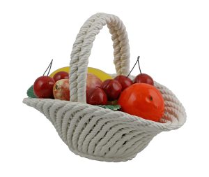9" OVAL BASKET OF FRUITS