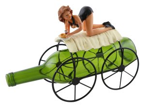 8X8 BOTTLE HOLDER, LADY IN BLACK