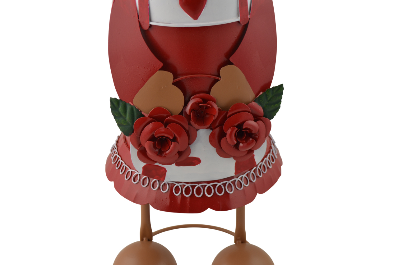 20" GIRL TEDDY BEAR HOLDING FLOWERS - Image 3